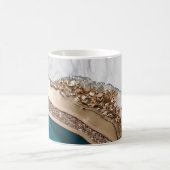 Weißer Marmor Gilded Black Agate Kaffeetasse (Mittel)