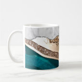 Weißer Marmor Gilded Black Agate Kaffeetasse (Links)