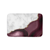 Weißer Marmor Gilded Burgundy Agate Badematte (Vorderseite)