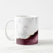 Weißer Marmor Gilded Burgundy Agate Kaffeetasse (Links)