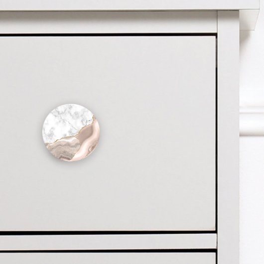 Weißer Marmor Gilded Ivory Agate Keramikknauf