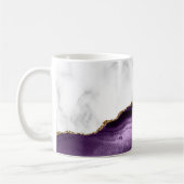 Weißer Marmor Gilded Lila Agate Kaffeetasse (Links)