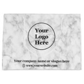 Weißer Marmor Große Geschenktüte (Vorderseite)