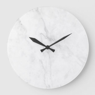 Weißer Marmor Große Wanduhr