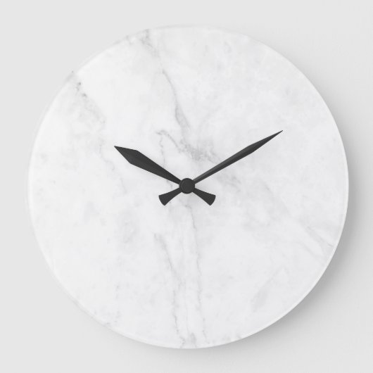 Weißer Marmor Große Wanduhr (Vorderseite)