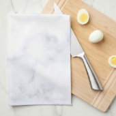 Weißer Marmor Handtuch (Viertel Falte)