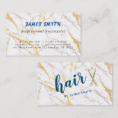 Weißer Marmor im eleganten Hear Style Visitenkarte (Vorne/Hinten)