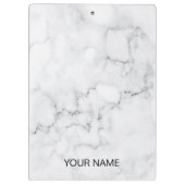 Weißer Marmor individuell anpassen Klemmbrett (Rückseite)