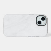 Weißer Marmor iPhone 15 Hülle (Rückseite (Horizontal))