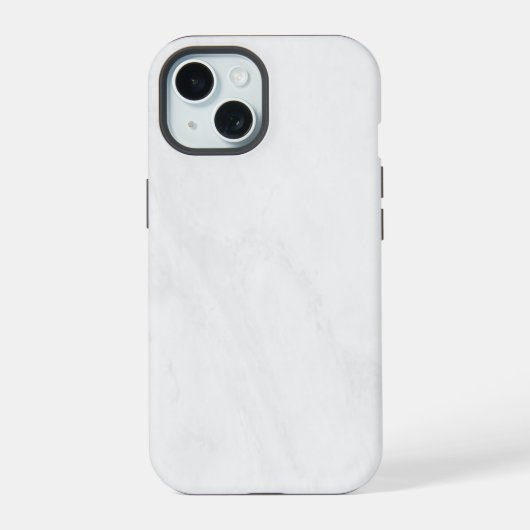 Weißer Marmor iPhone 15 Hülle (Rückseite)