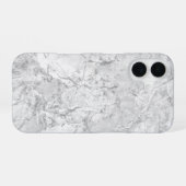 Weißer Marmor iPhone 16 Hülle (Rückseite (Horizontal))