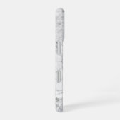 Weißer Marmor iPhone 16 Hülle (Rechte Seite)