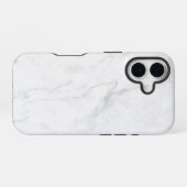 Weißer Marmor iPhone 16 Hülle (Rückseite (Horizontal))