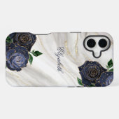Weißer Marmor iPhone Hülle (Rückseite (Horizontal))