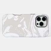Weißer Marmor iPhone Hülle (Rückseite (Horizontal))