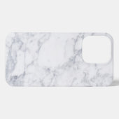 Weißer Marmor iPhone Hülle (Rückseite (Horizontal))