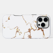 Weißer Marmor iPhone Hülle (Rückseite (Horizontal))