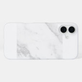 Weißer Marmor iPhone Hülle (Rückseite (Horizontal))