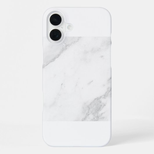 Weißer Marmor iPhone Hülle (Rückseite)