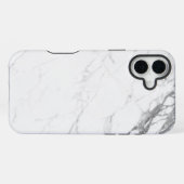 Weißer Marmor iPhone Hülle (Rückseite (Horizontal))