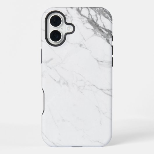 Weißer Marmor iPhone Hülle (Rückseite)