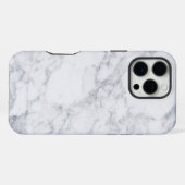 Weißer Marmor iPhone Hülle (Rückseite (Horizontal))