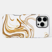 Weißer Marmor iPhone Hülle (Rückseite (Horizontal))