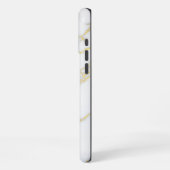 Weißer Marmor iPhone Hülle (Linke Seite)