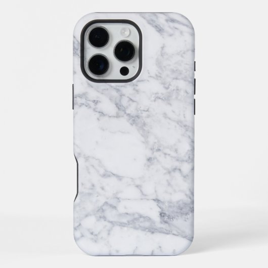 Weißer Marmor iPhone Hülle (Rückseite)