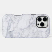 Weißer Marmor iPhone Hülle (Rückseite (Horizontal))