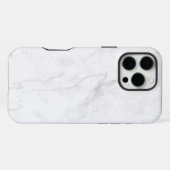 Weißer Marmor iPhone Hülle (Rückseite (Horizontal))