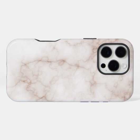 Weißer Marmor iPhone Hülle (Rückseite (Horizontal))