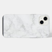 Weißer Marmor iPhone Hülle (Rückseite (Horizontal))