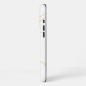 Weißer Marmor iPhone Hülle (Linke Seite)