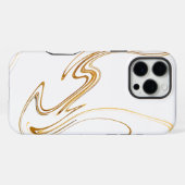 Weißer Marmor iPhone Hülle (Rückseite (Horizontal))