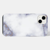 Weißer Marmor iPhone Hülle (Rückseite (Horizontal))