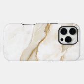 Weißer Marmor iPhone Hülle (Rückseite (Horizontal))