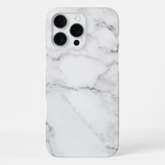 Weißer Marmor iPhone Hülle (Rückseite)