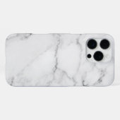 Weißer Marmor iPhone Hülle (Rückseite (Horizontal))