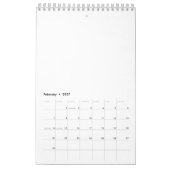 Weißer Marmor Kalender (Feb 2027)