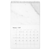 Weißer Marmor Kalender (Feb 2027)