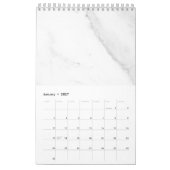 Weißer Marmor Kalender (Jan 2027)