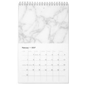 Weißer Marmor Kalender (Feb 2027)
