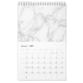 Weißer Marmor Kalender (Jan 2027)