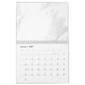 Weißer Marmor Kalender (Jan 2027)