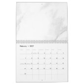 Weißer Marmor Kalender (Feb 2027)