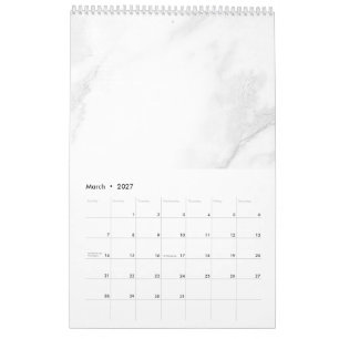 Weißer Marmor Kalender