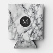 Weißer Marmor kann mit individuellem Buchstaben ge Dosenkühler (Vorderseite)