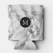 Weißer Marmor kann mit individuellem Buchstaben ge Dosenkühler (Rückseite)