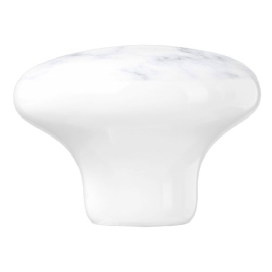 Weißer Marmor Keramikknauf (Seitenansicht)